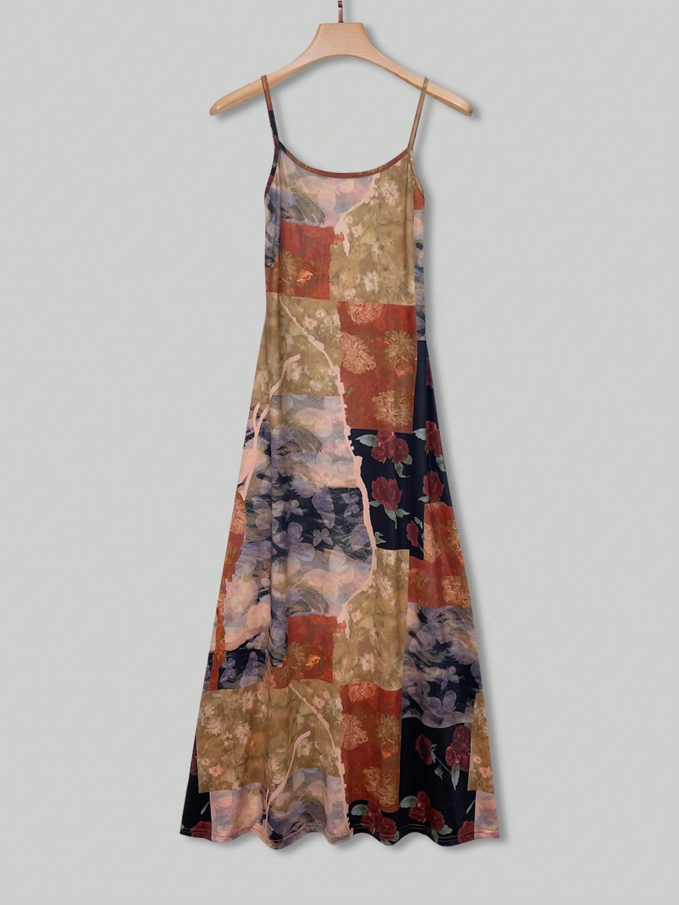 Sundress Midi Floral - Robe mi-longue vintage pour femmes, à