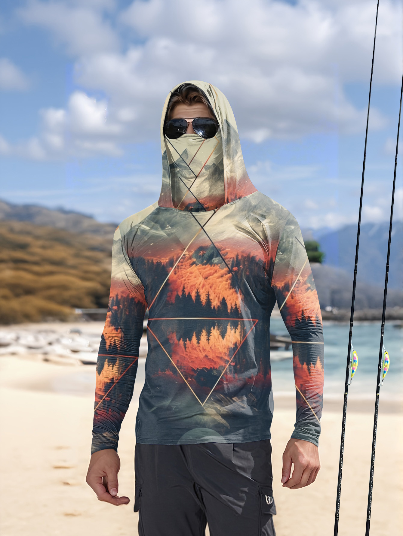 Summer Outdoor Clothing - Sweat-shirt de pêche pour homme, avec