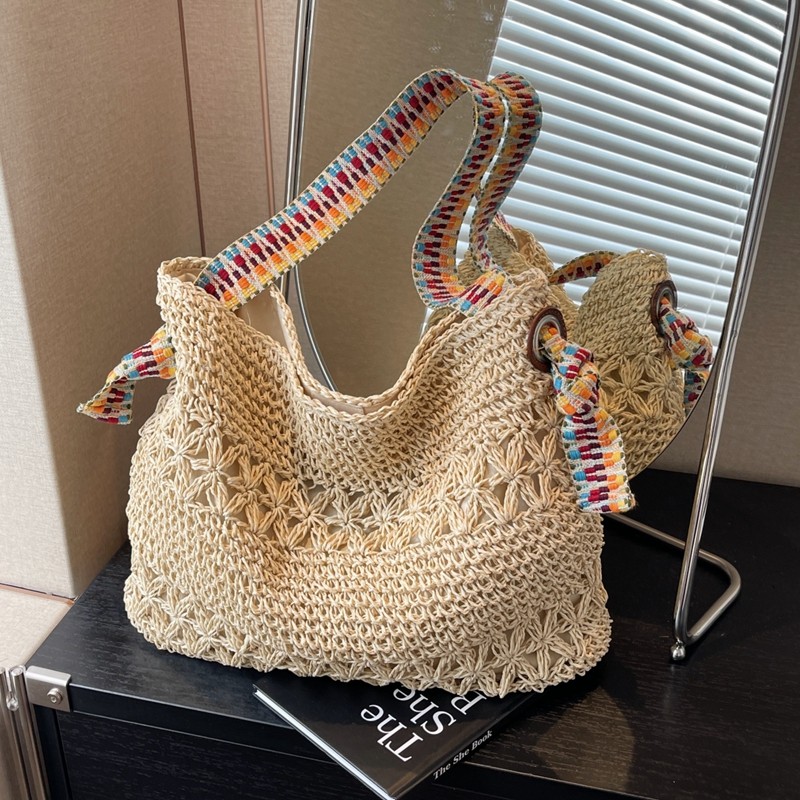 Beach Bag Straw - Sac de plage en paille tressé