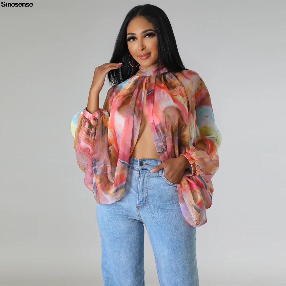Tie Front Shirt - Chemisier en Mousseline de Soie pour
