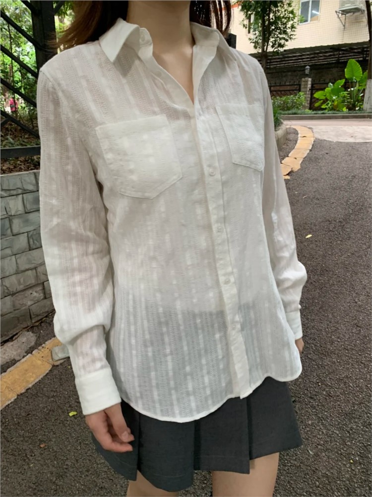 Crop Blouse Linen - Chemisier blanc en lin et coton