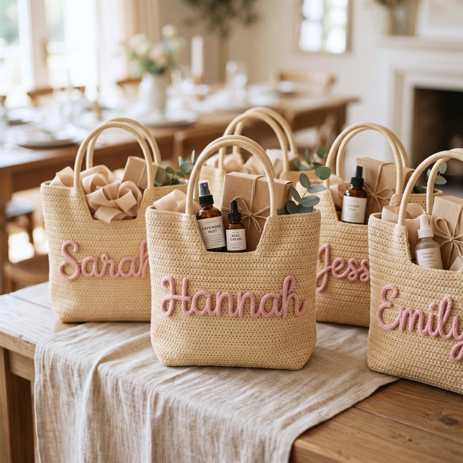 Beach Bag Straw - Sac fourre-tout personnalisé, cadeau pour demoiselle