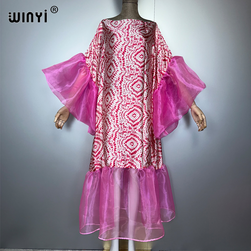 Summer Evenings Clothing - WINYI été imprimé bouffée (ed) manches