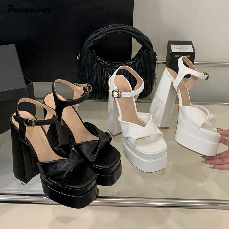 Summer Clothing Stores - Star style mode Double plate-forme compensées