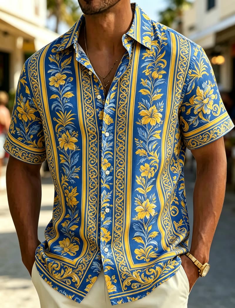 Summer Clothing Resort - Chemise à manches courtes pour hommes,