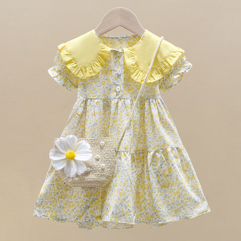Sundress Midi Floral - Robe Midi décontractée pour petite fille,