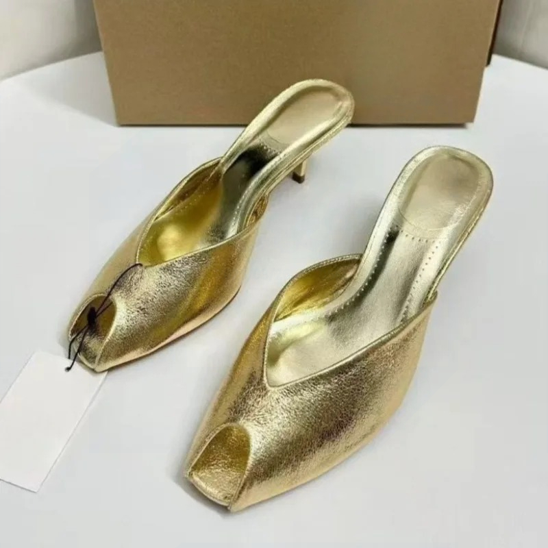 Summer Clothing Stores - Escarpins de créateur dorés pour femmes,