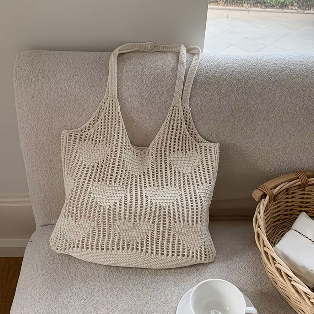 Beach Bag Straw - Sac à main en paille tissé