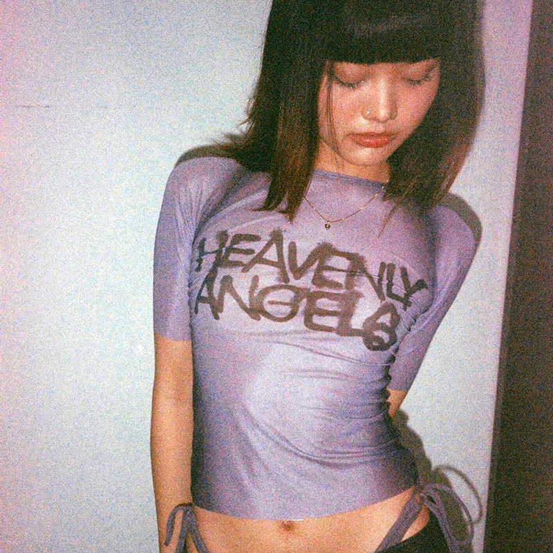 Y2K lettre impression haut voi - Summer De Clothing avis et prix