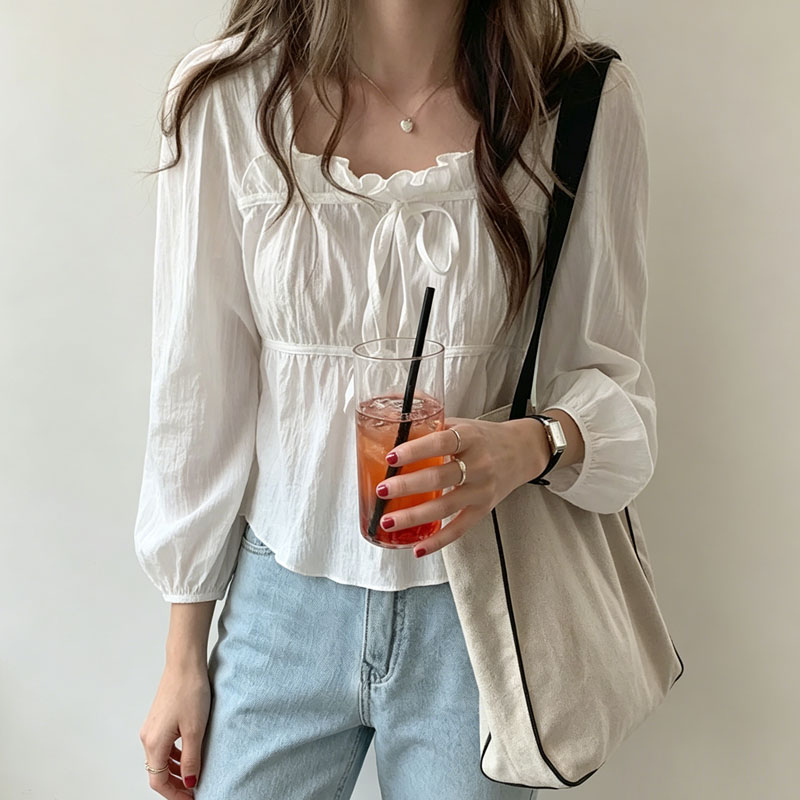 Nouvelle Blouse Femme Élégante - Tie Front Shirt avis et prix