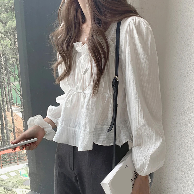 Nouvelle Blouse Femme Élégante - Tie Front Shirt avis et prix
