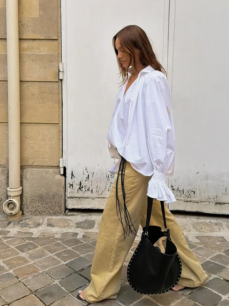 Chemisier blanc pour femme à c - Tie Front Shirt avis et prix