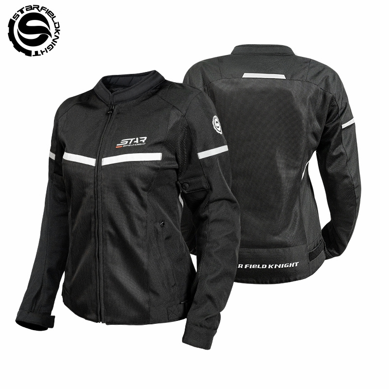Veste de moto SFK noir et blan - Summer Knights Clothing avis et prix