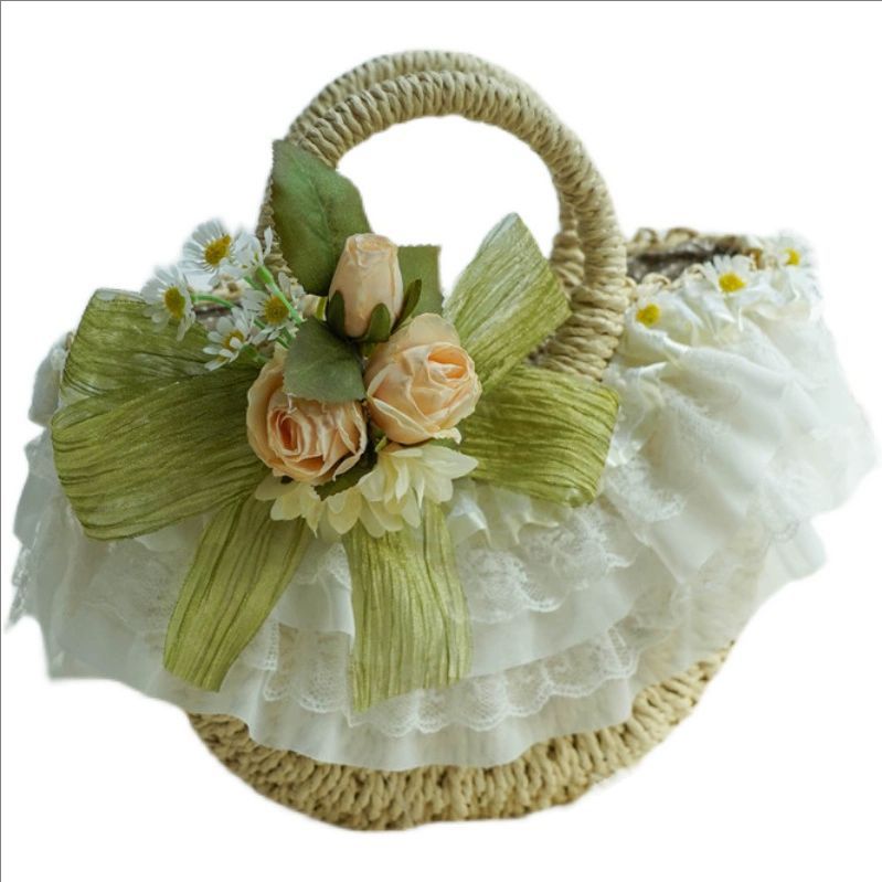 Sac tissé en paille de dentell - Beach Bag Straw avis et prix