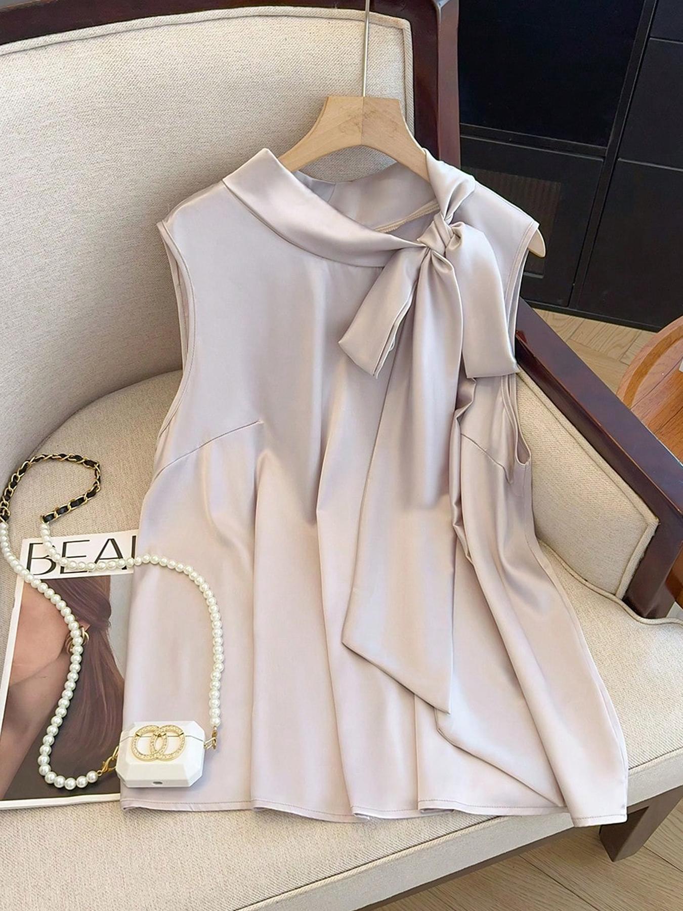 【Taille Plus】 Haut uni à nouer - Summer Clothing Plus avis et prix
