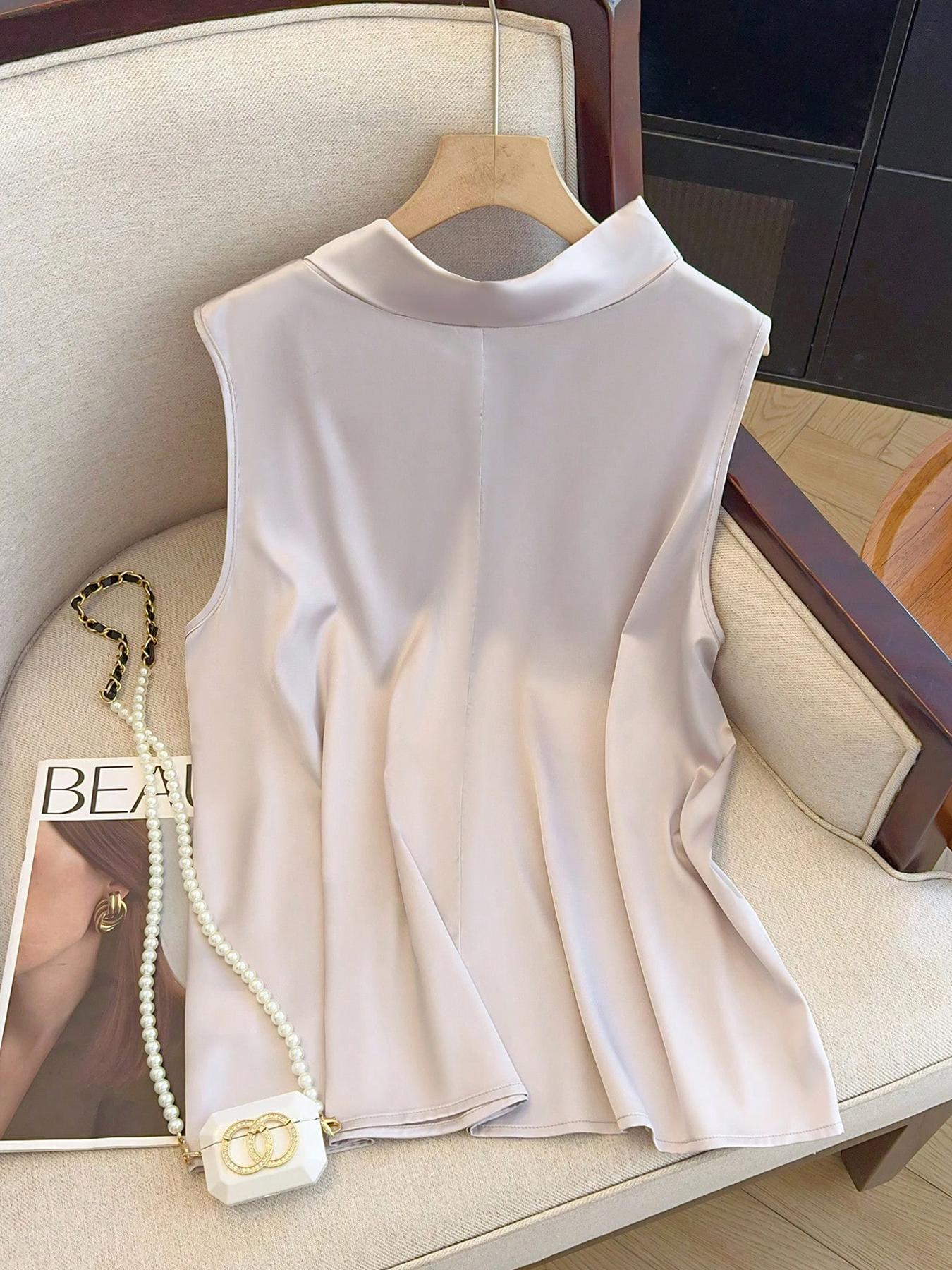 【Taille Plus】 Haut uni à nouer - Summer Clothing Plus avis et prix
