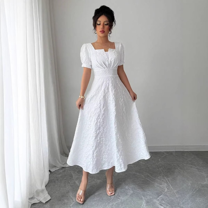 Robe midi blanche pour femme à - Sundress Midi Floral avis et prix