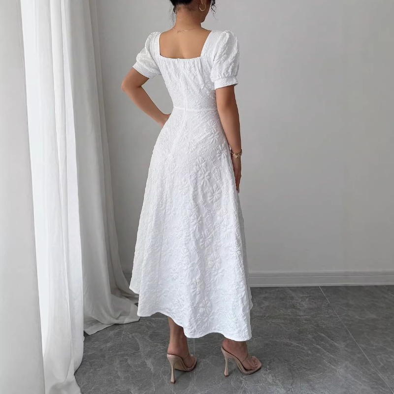 Robe midi blanche pour femme à - Sundress Midi Floral avis et prix