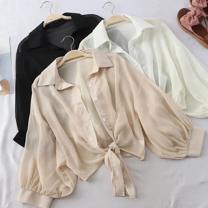 Chemisier en mousseline de soi - Tie Front Shirt avis et prix