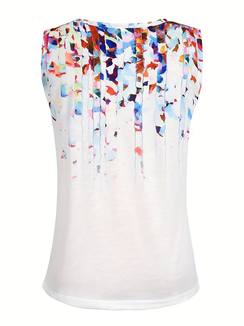 Haut à col en V imprimé fleuri - Summer Clothing Plus avis et prix