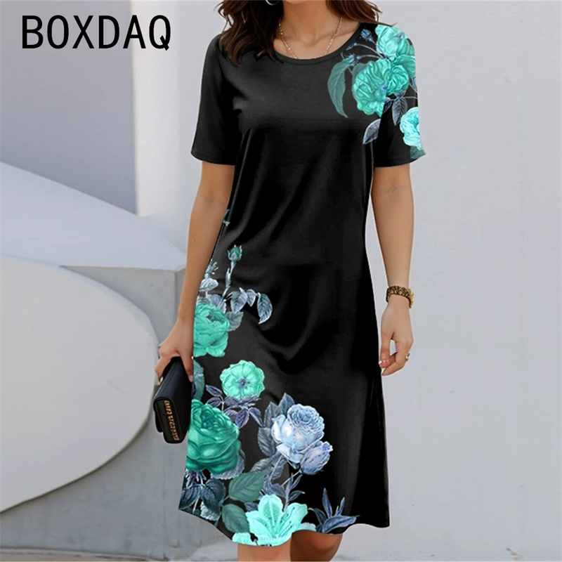 Style bohème à manches courtes - Sundress Midi Floral avis et prix