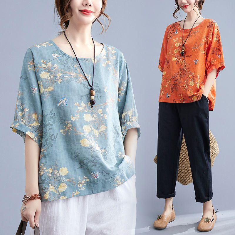Nouveau T-shirt d'été en coton - Summer Clothing Over 60 avis et prix