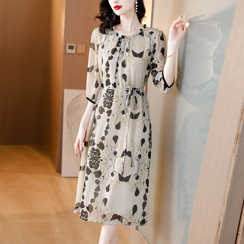 Robe Midi de Plage en Soie Bla - Sundress Midi Floral avis et prix