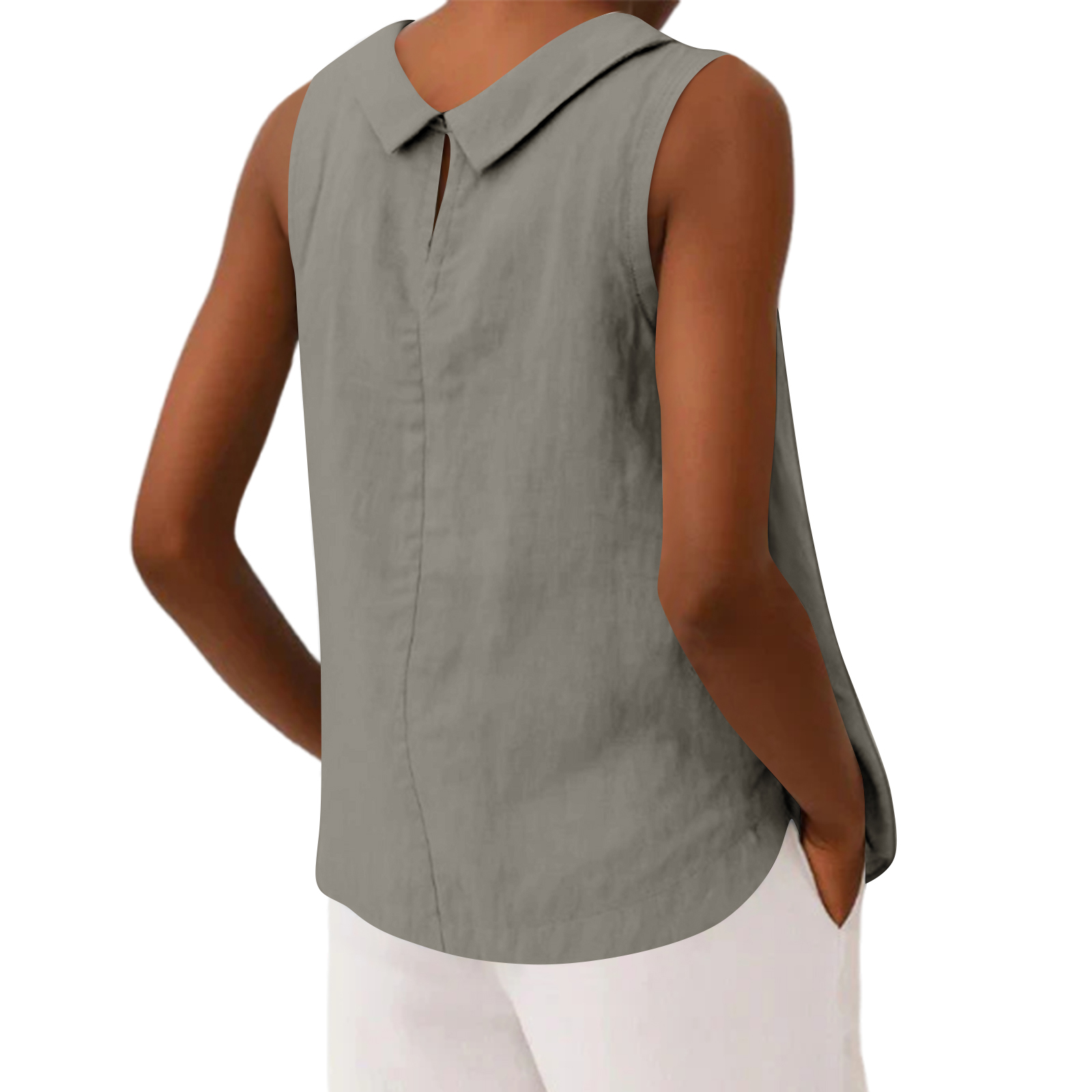 Débardeur en coton et lin sans - Crop Blouse Linen avis et prix