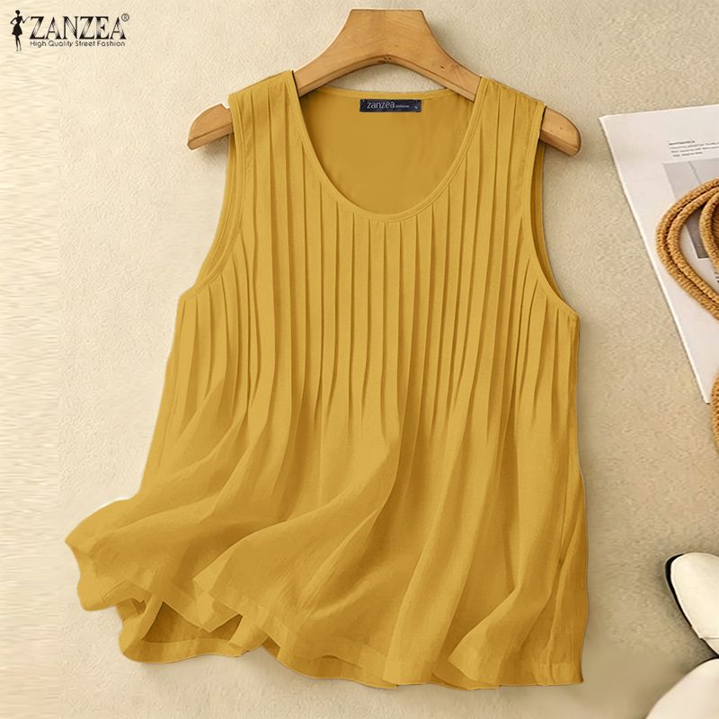 ZANZEA Débardeur d'été plissé  - Summer Clothing Plus avis et prix