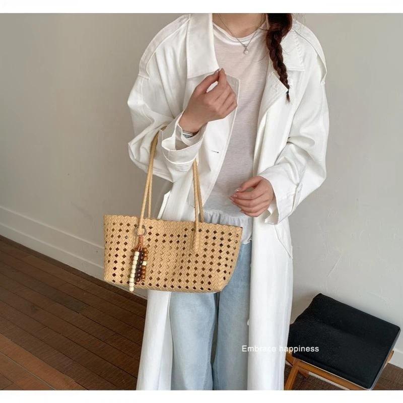 Sac fourre-tout de luxe pour f - Beach Bag Straw avis et prix