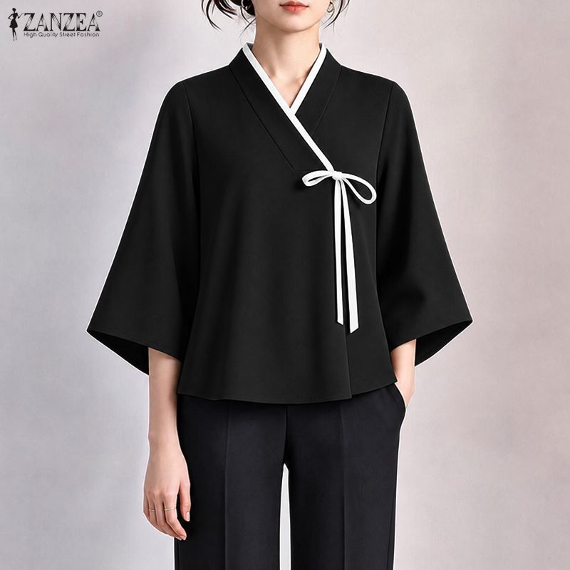 ZANZEA – chemisier style chino - Tie Front Shirt avis et prix