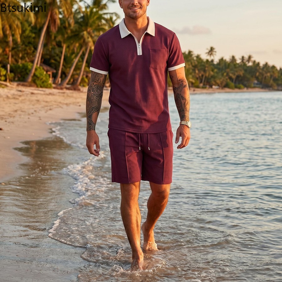 Ensemble Polo à Col Waffle et  - Summer Clothing Vacation avis et prix
