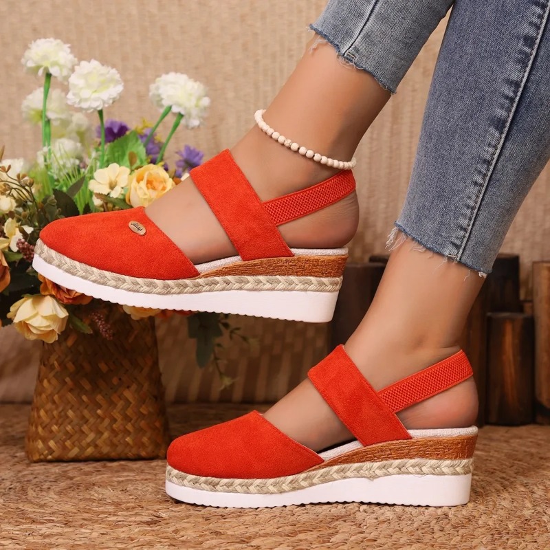 Sandales compensées fermées po - Espadrille Sandal Women avis et prix
