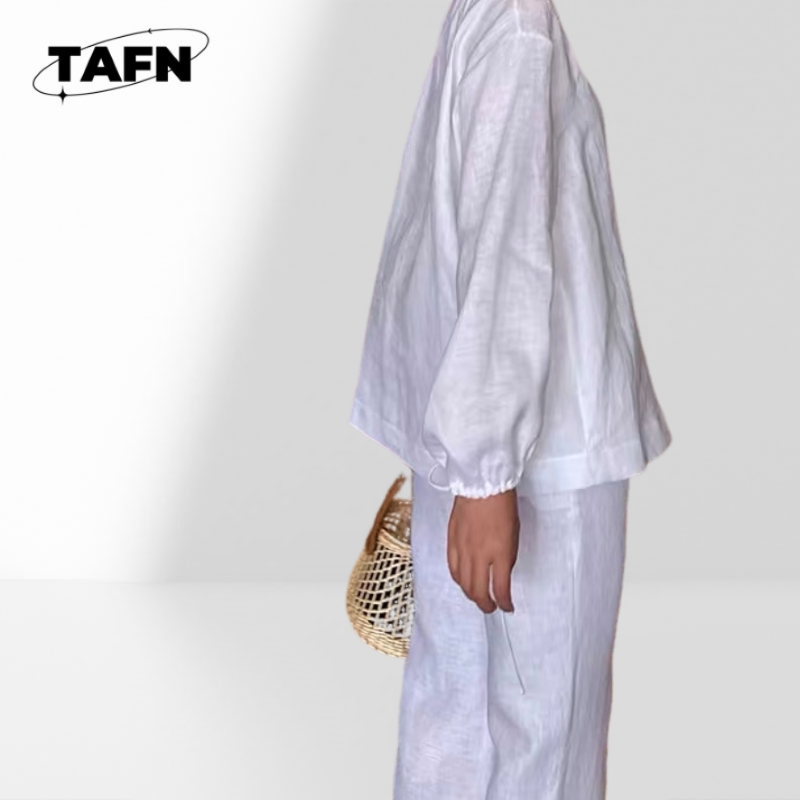 Ensemble deux pièces en lin mé - Crop Blouse Linen avis et prix
