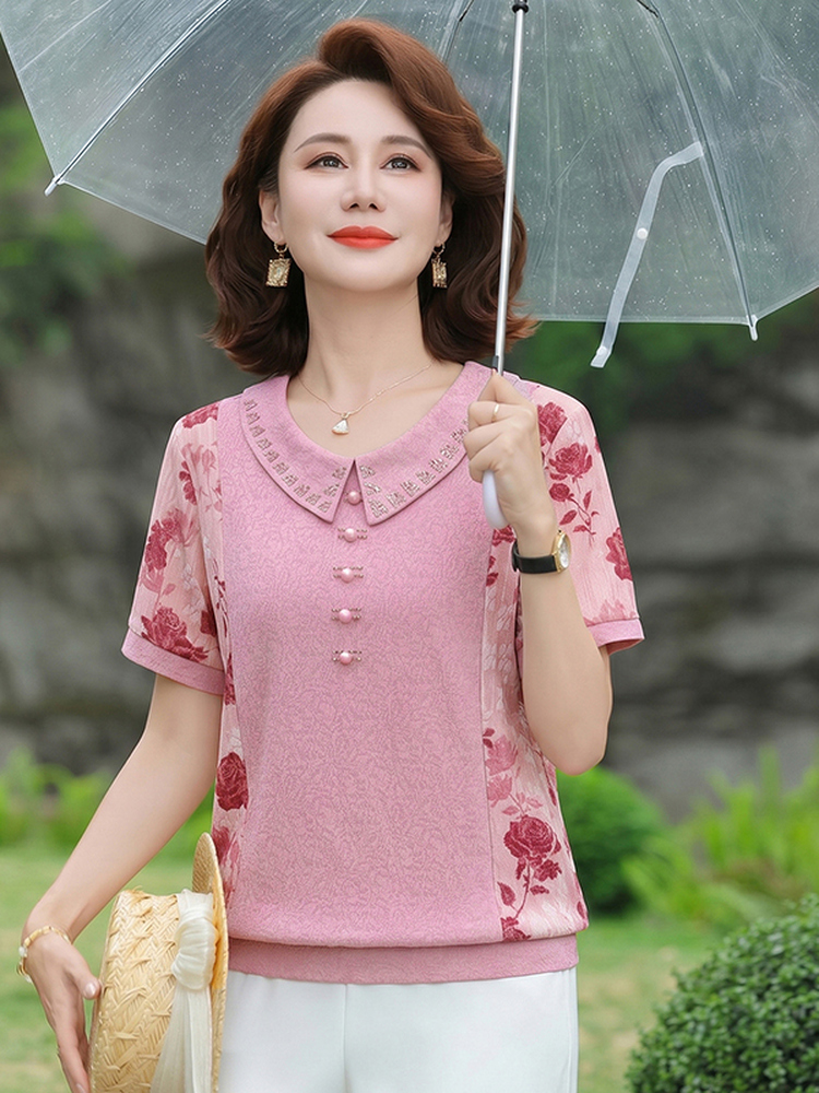 T-shirt amincissant à manches  - Summer Clothing Over 60 avis et prix