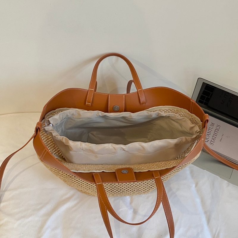 Sacs fourre-tout en paille tri - Beach Bag Straw avis et prix