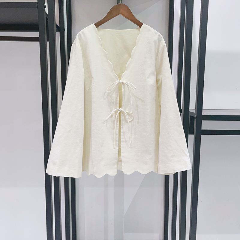 Nouvelle Blouse Brodé Bohème V - Crop Blouse Linen avis et prix