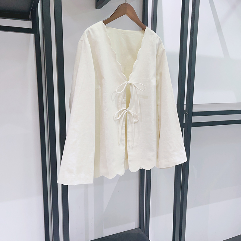 Nouvelle Blouse Brodé Bohème V - Crop Blouse Linen avis et prix