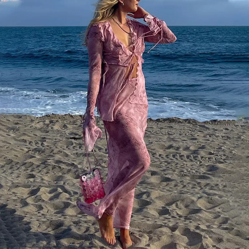 Tenues de plage Y2K Fairy Grun - Tie Front Shirt avis et prix