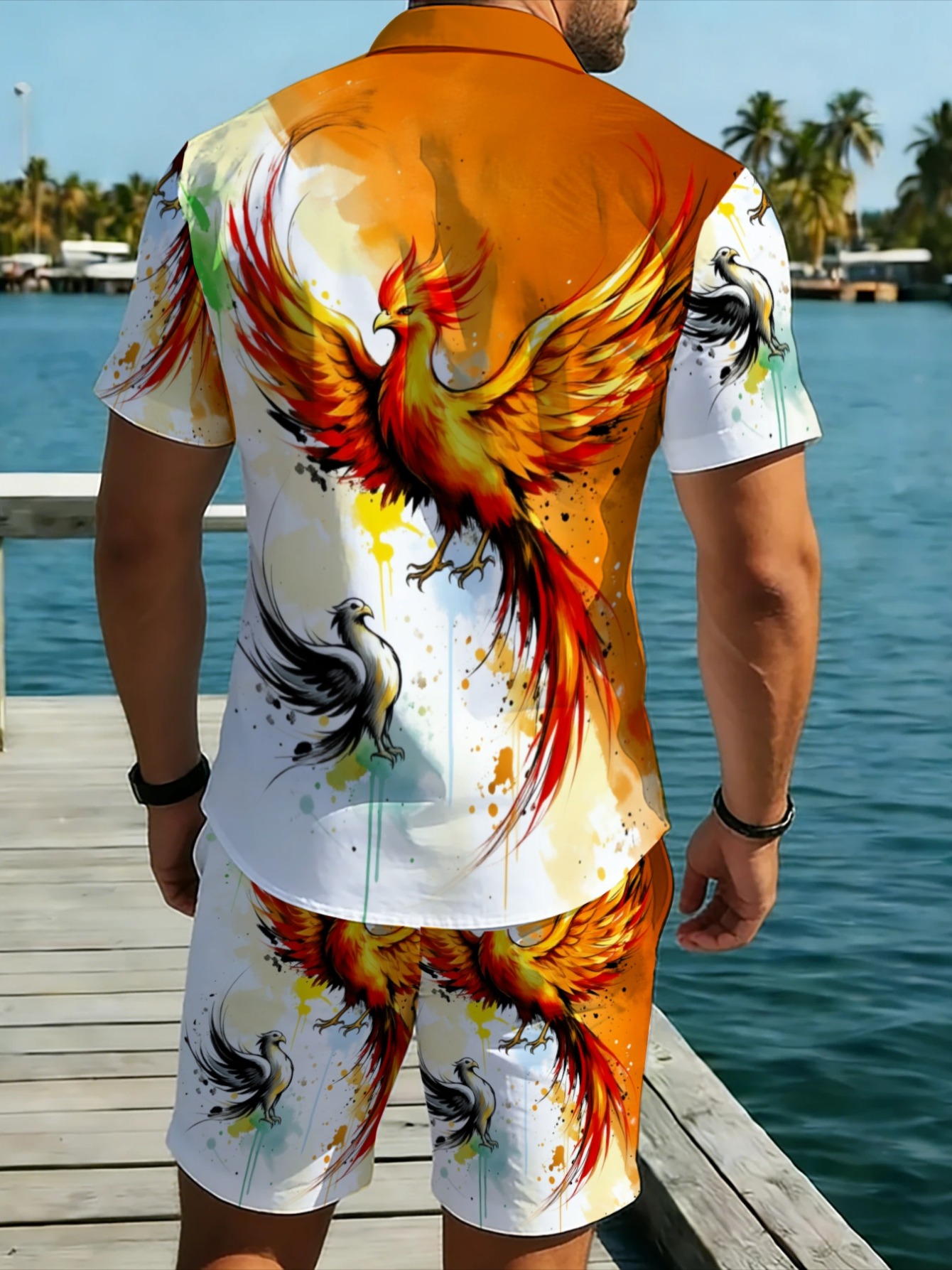 Ensemble pour homme à motif ph - Summer Clothing Vacation avis et prix