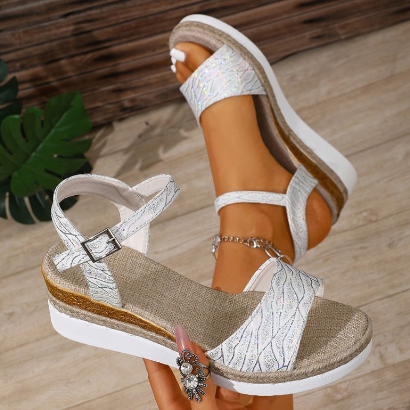 Sandales compensées pour femme - Espadrille Sandal Women avis et prix
